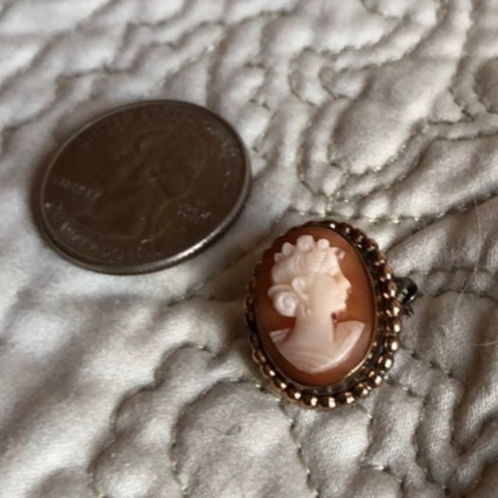 Vintage WRE Art Deco Cameo Brooch